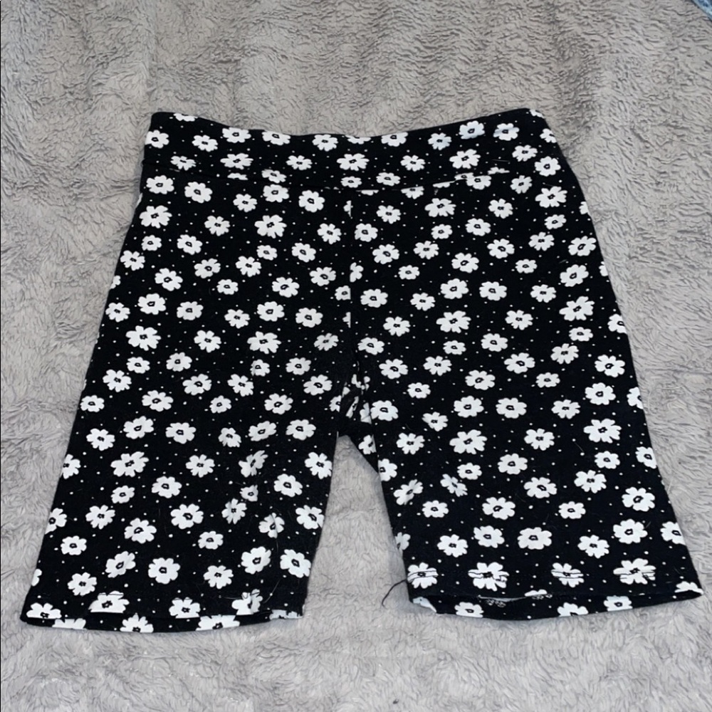 Flower Print Biker Shorts